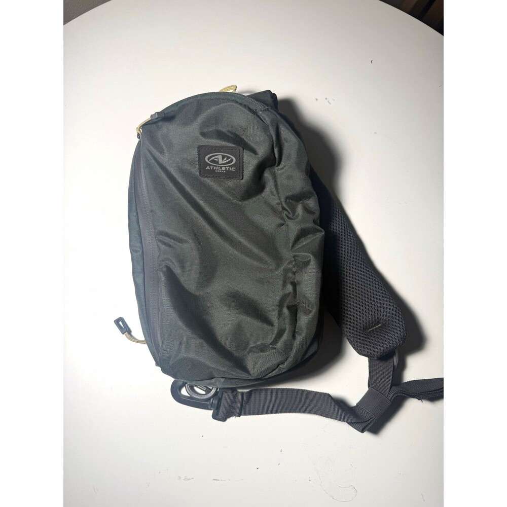 Athletic Works Gray Sling Backpack Hiking Daypack Zip, Adjustable Strap Mesh